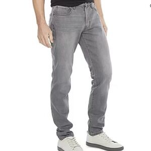 Mens 32 x 30 Gray Denim Jeans‎ Slim Fit Stylish Casual Everyday Pants